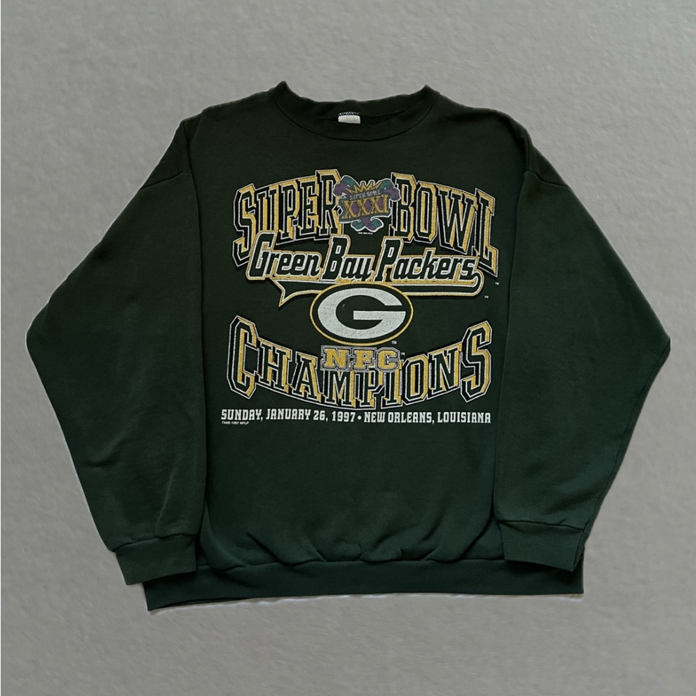 Rare, Vintage 1996 Green Bay Packers NFL Super Bowl Champs Crewneck. Size XL.